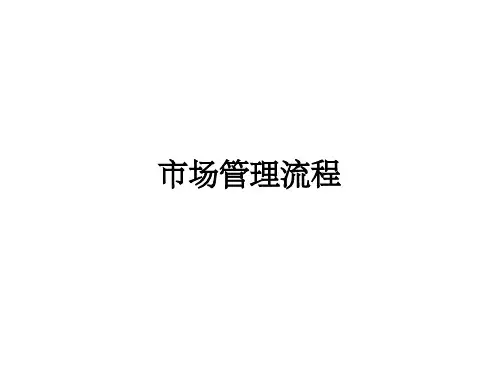 MM市场管理流程