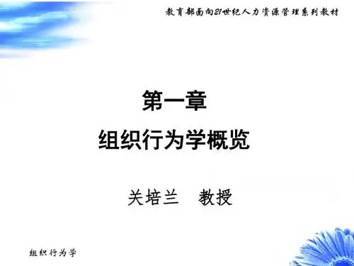 第一章：组织行为学概览