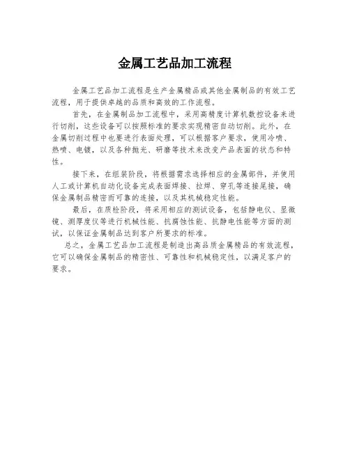 金属工艺品加工流程