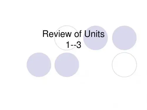 Review of Units1--3