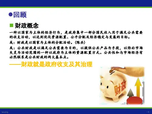第二讲 财政学的基本理论问题