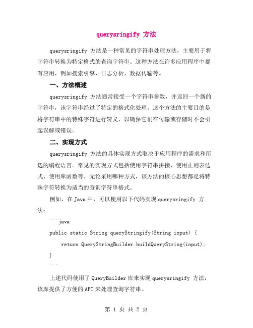 querysringify 方法