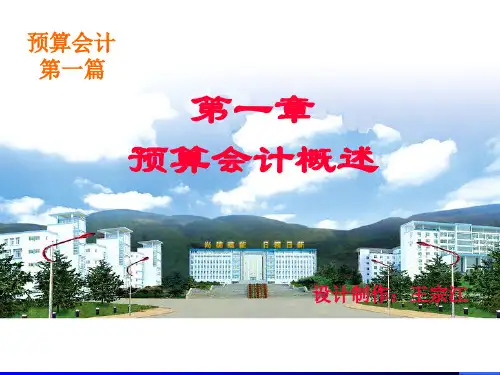 电子课件 《预算会计》王宗江 07-08预算会计课件(03-01教学要点)