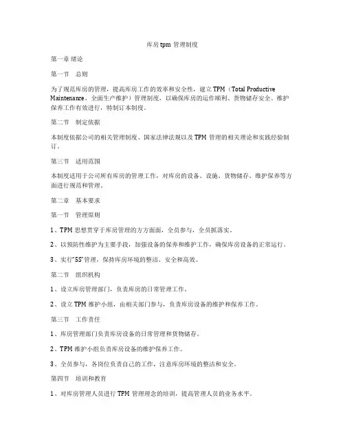 库房tpm管理制度