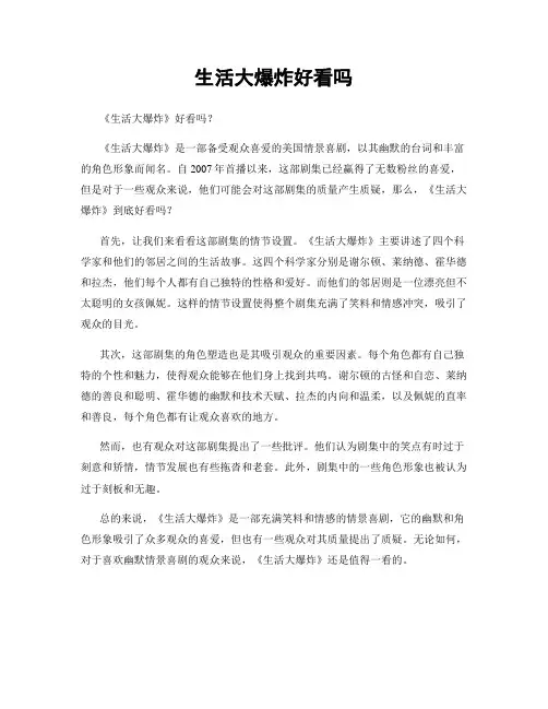 生活大爆炸好看吗