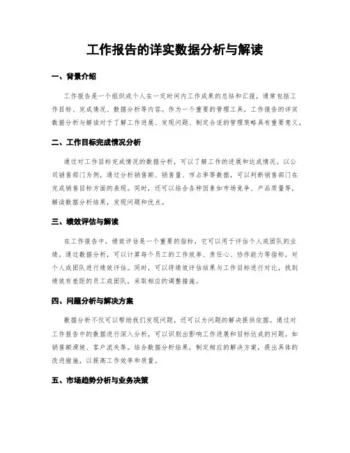 工作报告的详实数据分析与解读