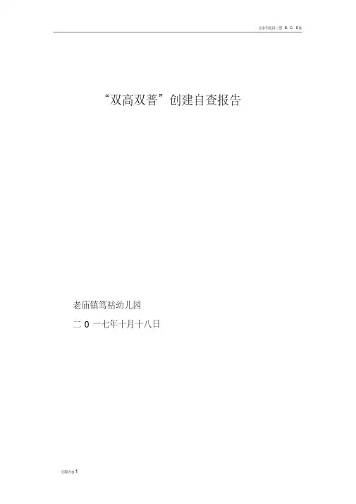 笃祜双高双普创建自查报告