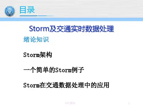Storm及交通实时数据处理  ppt课件