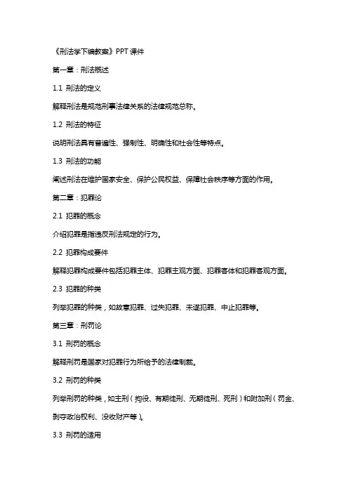 《刑法学下编教案》课件