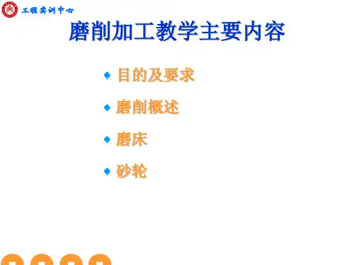 磨削加工工艺