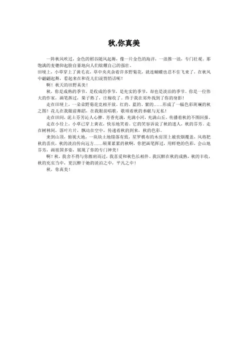 秋,你真美