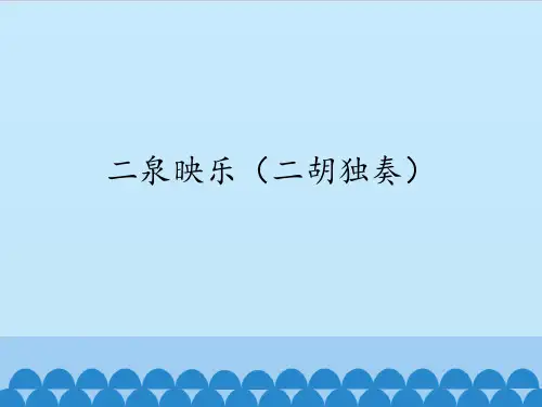苏少版初中七年级下册音乐(五线谱)二泉映乐(二胡独奏)_课件1