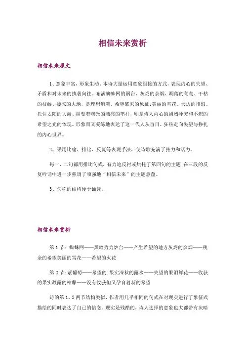 相信未来赏析
