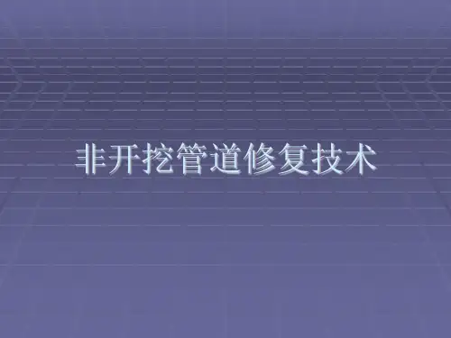非开挖管道修复技术-内衬、裂管、U管、补强