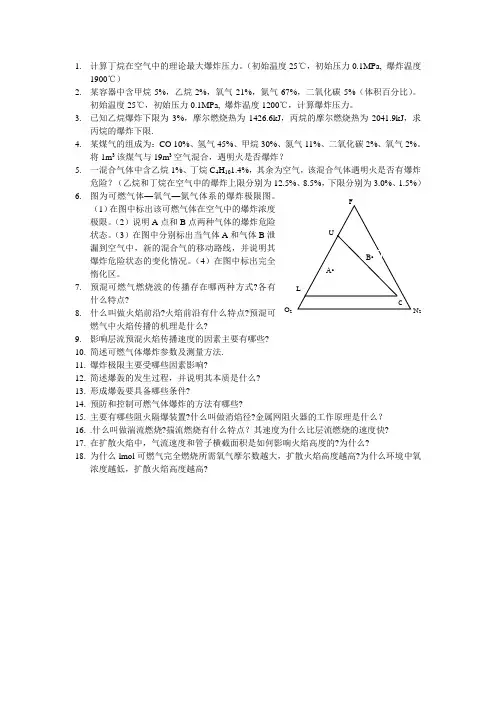 燃烧学——第4章作业