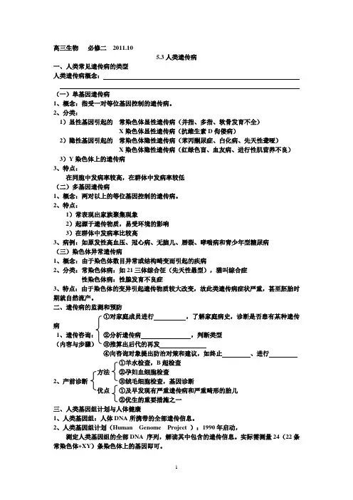 5.3人类遗传病