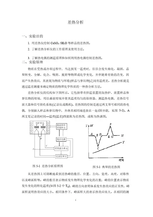 差热分析__实验报告