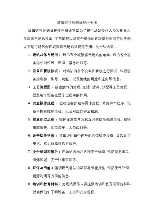 城镇燃气场站目视化手册