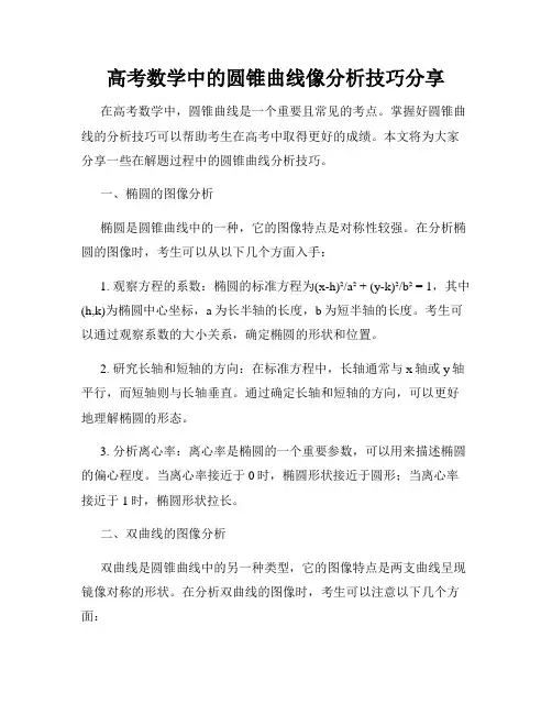 高考数学中的圆锥曲线像分析技巧分享