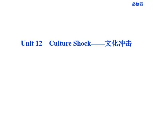 Unit 12 Culture Shock——文化冲击.ppt