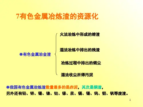 有色金属废渣提炼课件
