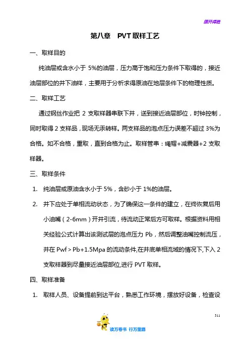【采油精品课件】PVT取样工艺