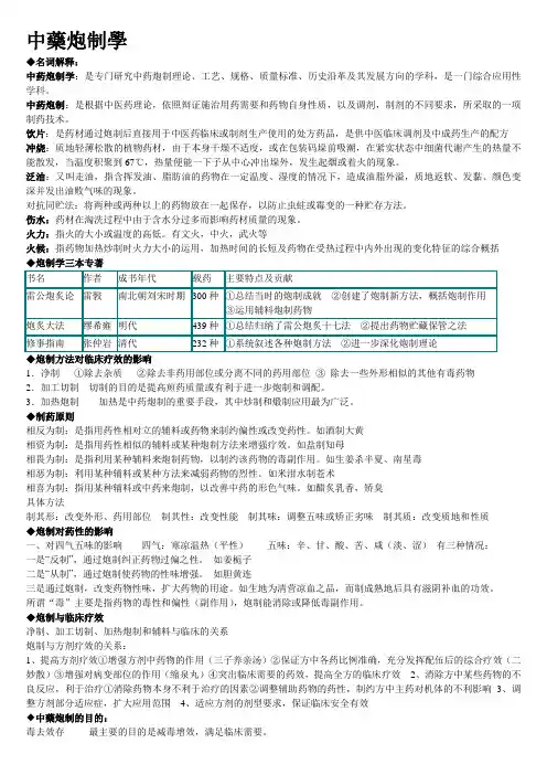 中药炮制学_整理版
