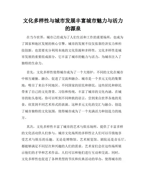文化多样性与城市发展丰富城市魅力与活力的源泉