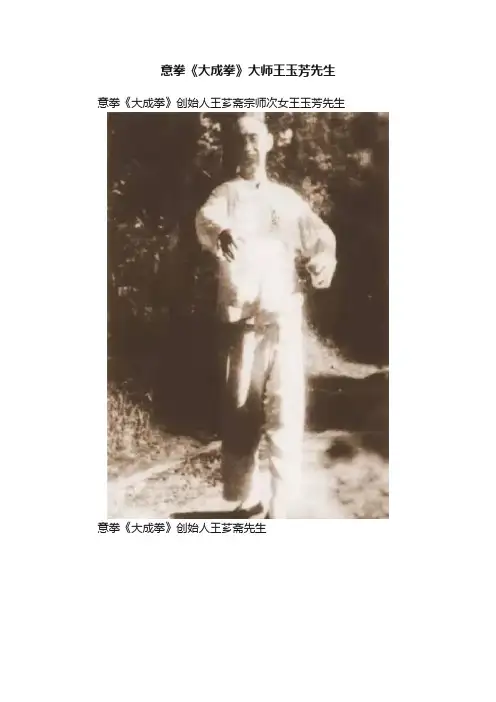 意拳《大成拳》大师王玉芳先生
