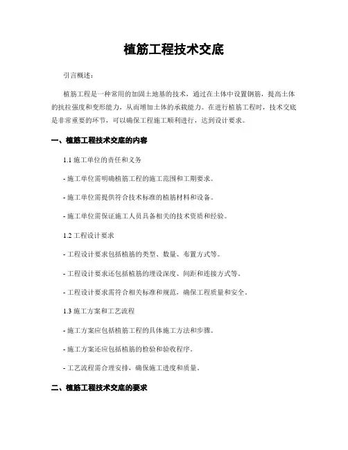 植筋工程技术交底