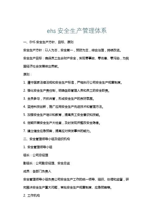 ehs安全生产管理体系