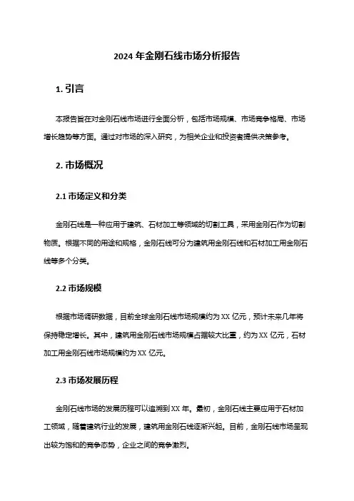 2024年金刚石线市场分析报告