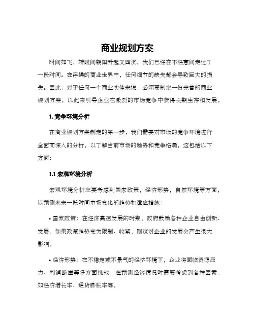 商业规划方案
