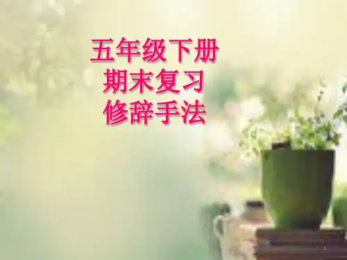 五年级下册期末复习修辞手法(课堂PPT)