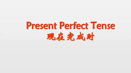 《现在完成时》课件PPT