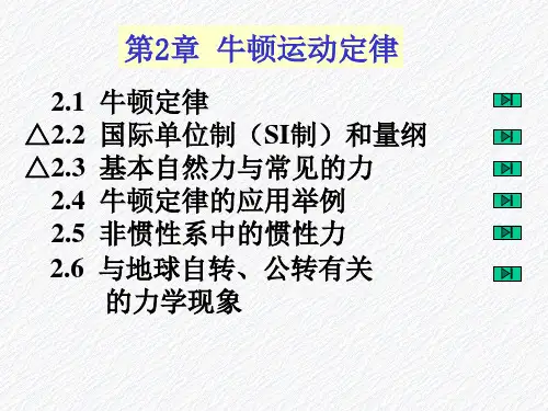 大学物理 第二讲 牛顿定律)