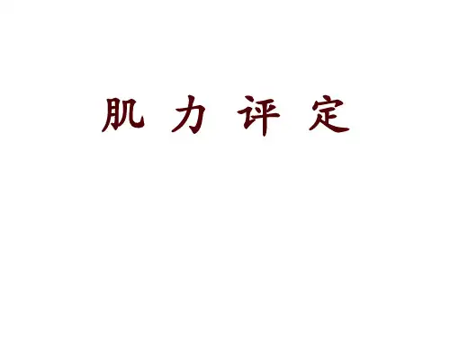 肌力评定ppt课件