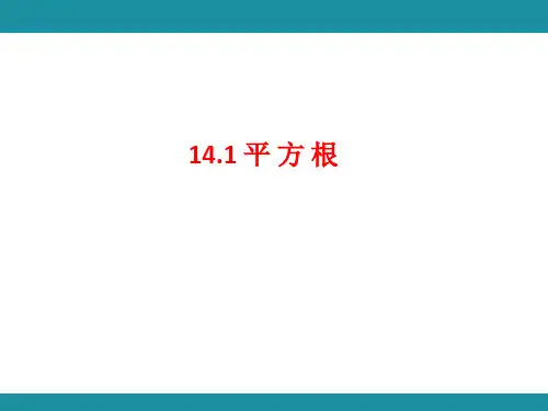 14.1 平 方 根(课件)冀教版数学八年级上册