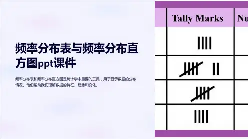 频率分布表与频率分布直方图课件