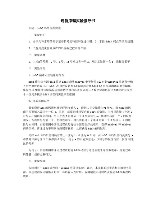 通信原理实验指导书