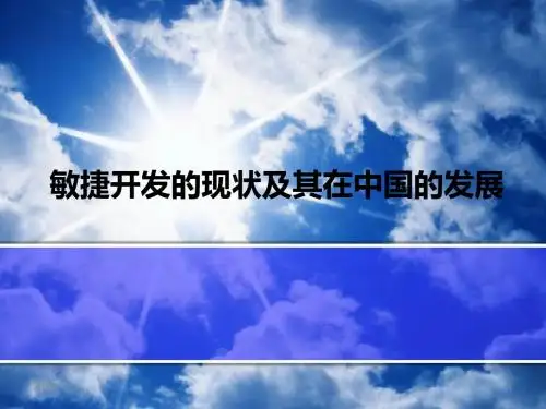 敏捷开发的现状及其在中国的发展ppt课件