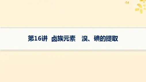 2025届高考化学一轮总复习第4章非金属及其化合物第16讲卤族元素溴碘的提任件