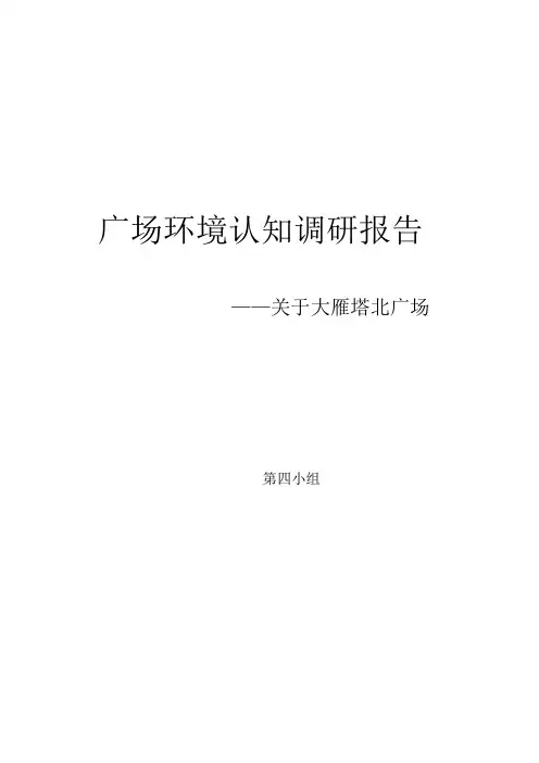 大雁塔北广场调研分析