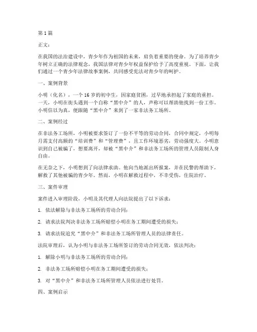 青少年法律故事案例宪法(3篇)