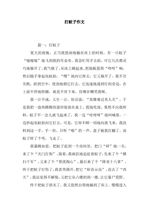 打蚊子作文