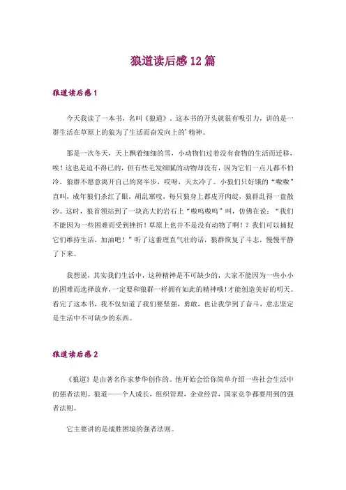 狼道读后感12篇