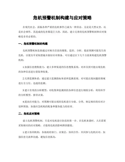 危机预警机制构建与应对策略