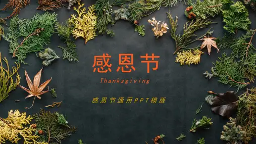 感恩节 PPT 模板