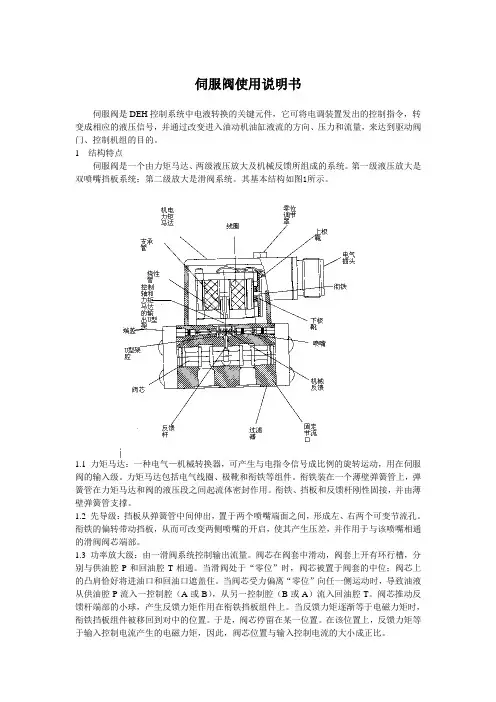 伺服阀使用说明书