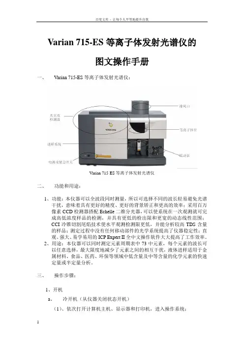 Varian715ES等离子体发射光谱仪操作手册